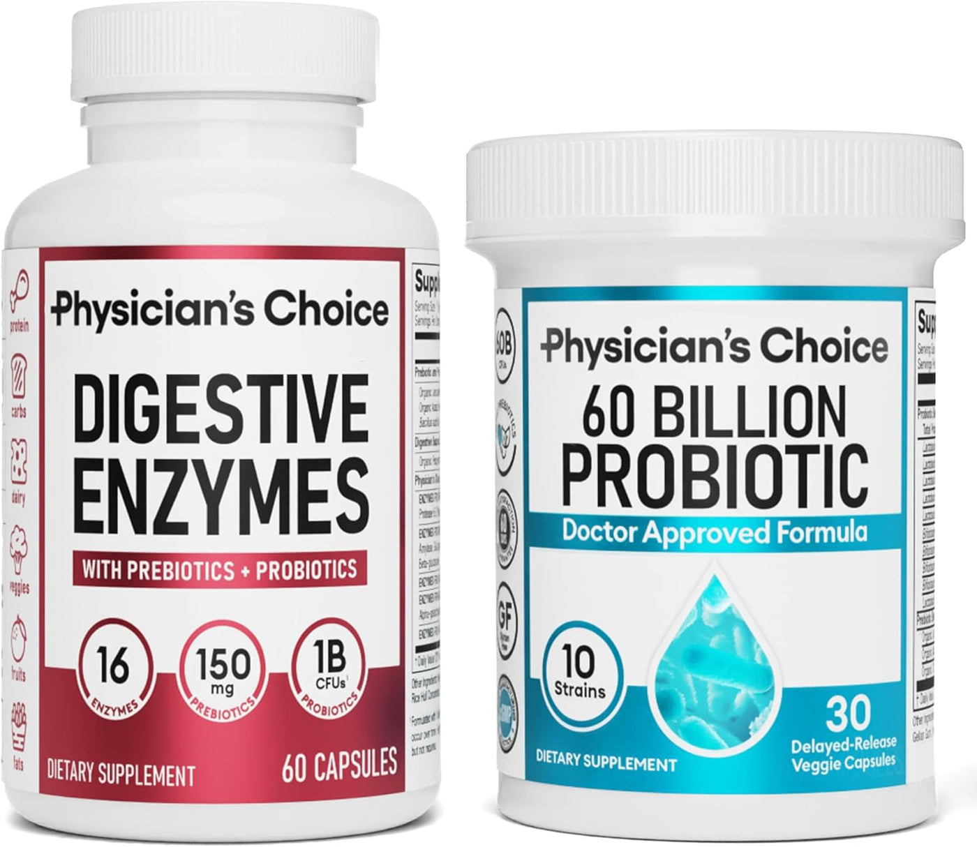 HERCULEX™  - DIGESTIVE ENZYMES 60CT + 60B PROBIOTIC 30CT